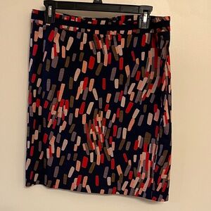 Boden Multicolor Patterned Pencil Skirt